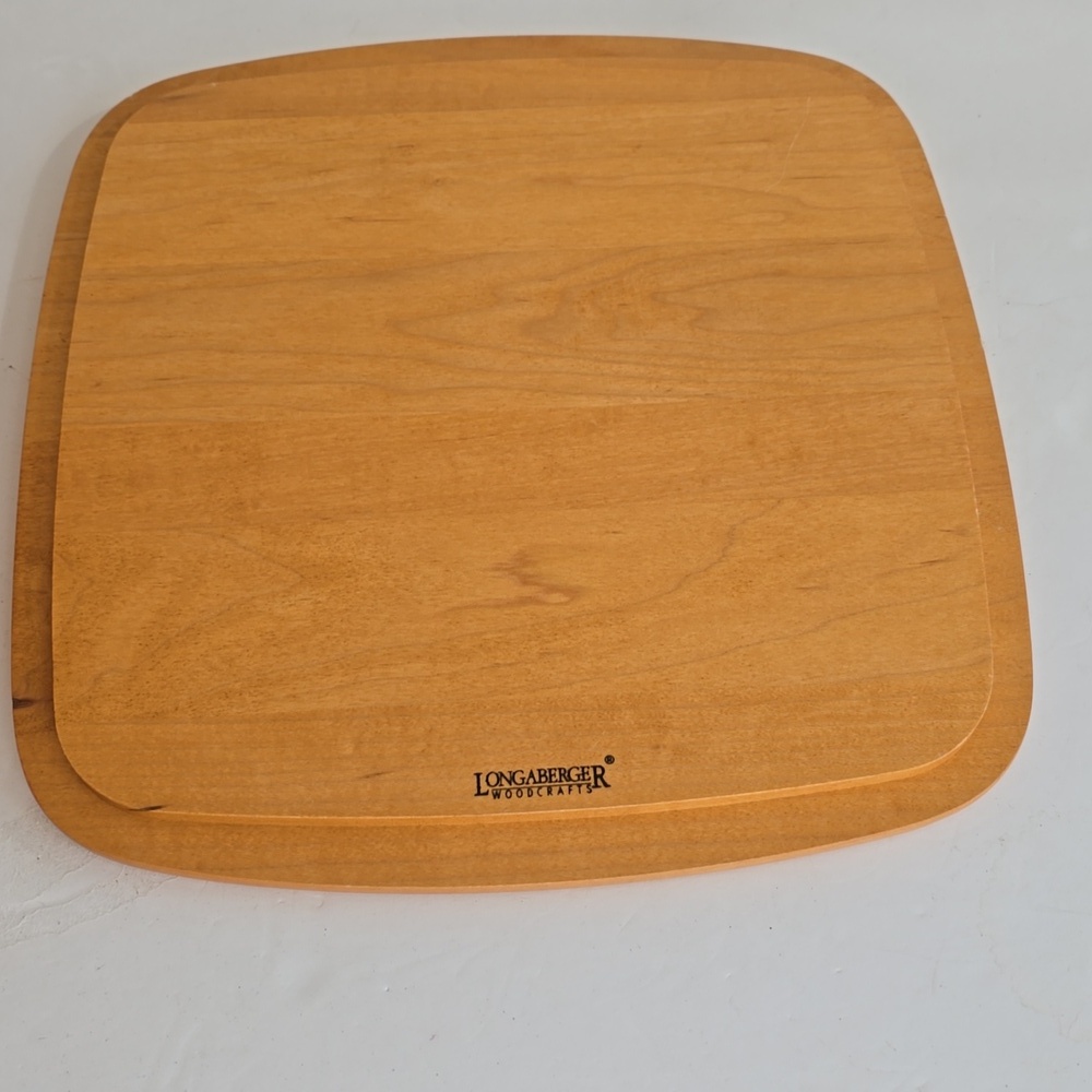 Longaberger Vintage Cake Pie Woven Basket Fabric Plastic Liner Wood Stand Cover - Picture 14 of 17